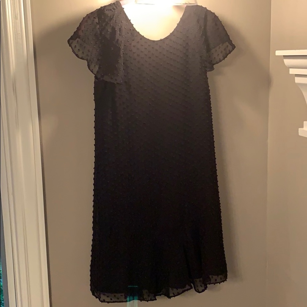 J. Crew black Swiss Dot Dress